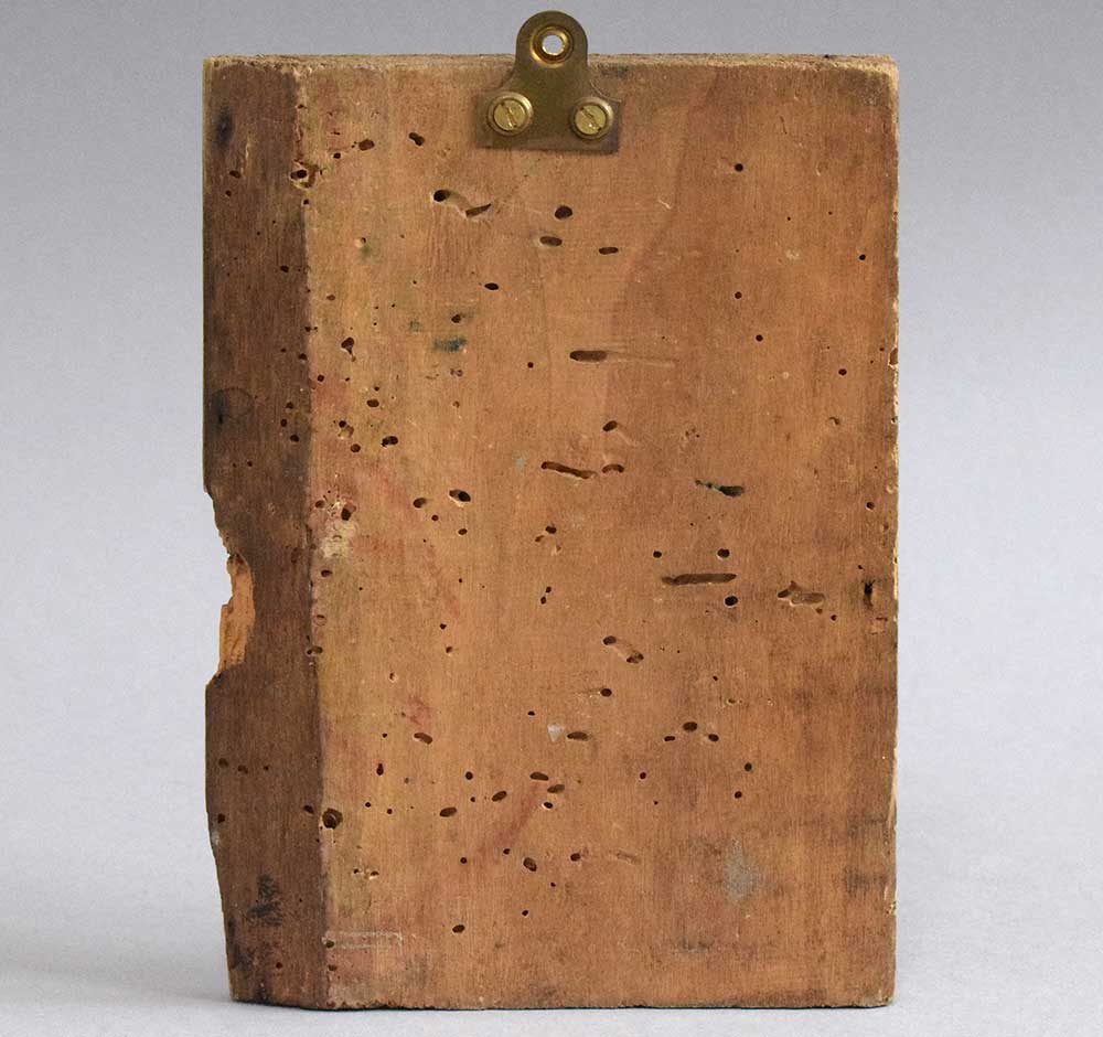 Antique Painted Wooden Icon