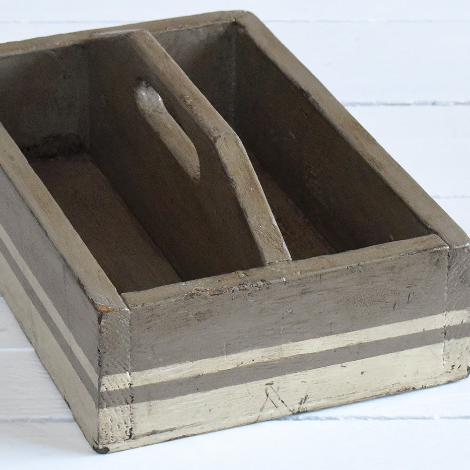Painted Wooden Cutlery Box