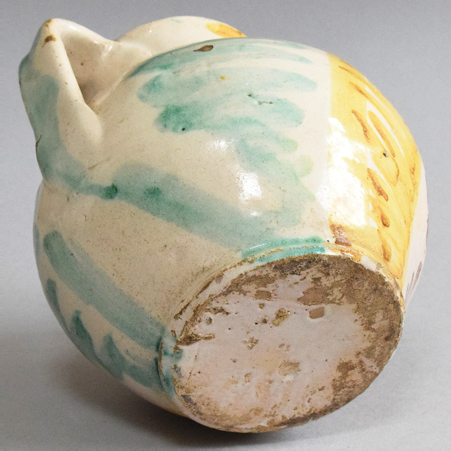 1930s French Painted Pottery Jug