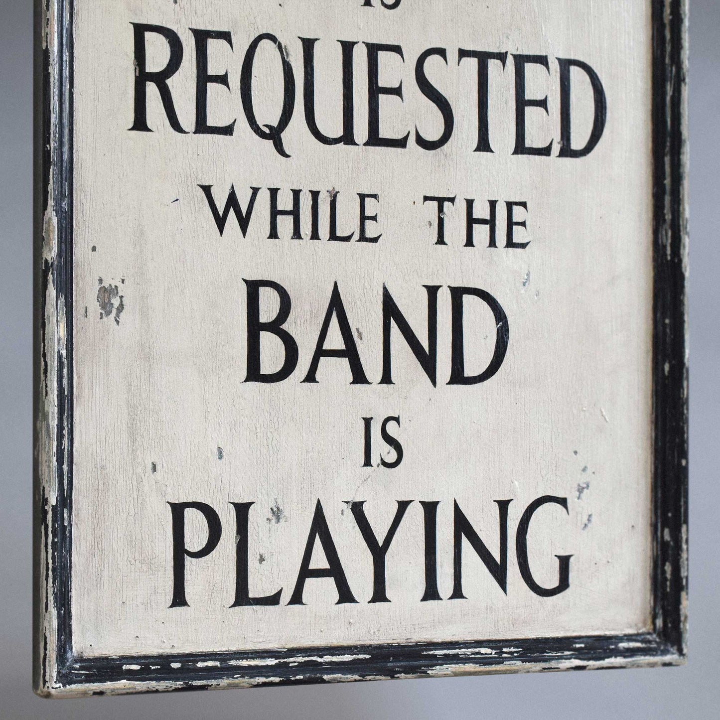 Wooden Village Hall Sign: Silence Is Requested...