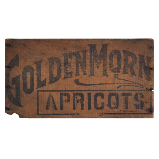 Wooden Box Panel: Golden Morn Apricots