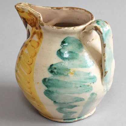 1930s French Painted Pottery Jug