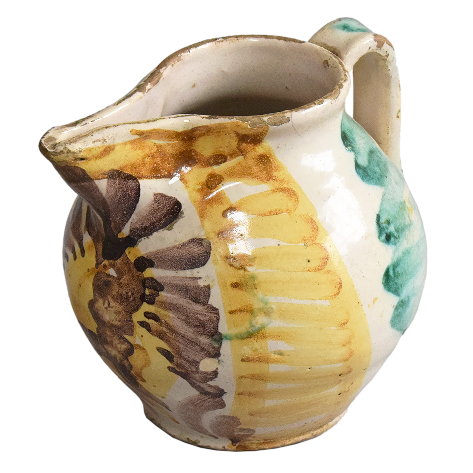 Vintage French Hand-Painted Pottery Jug – The Vintage Wall