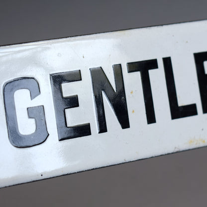 Pair of Early-1900s Enamel Bathroom Signs