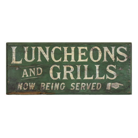 Vintage Luncheons And Grills Restaurant Sign