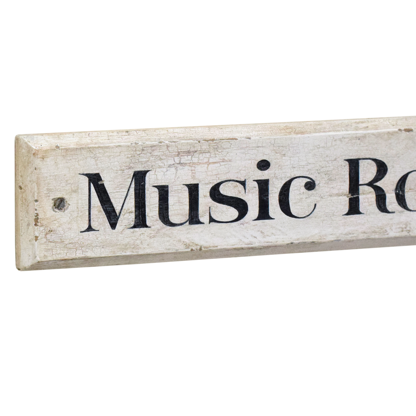 Painted Wooden Door Sign: Music Room