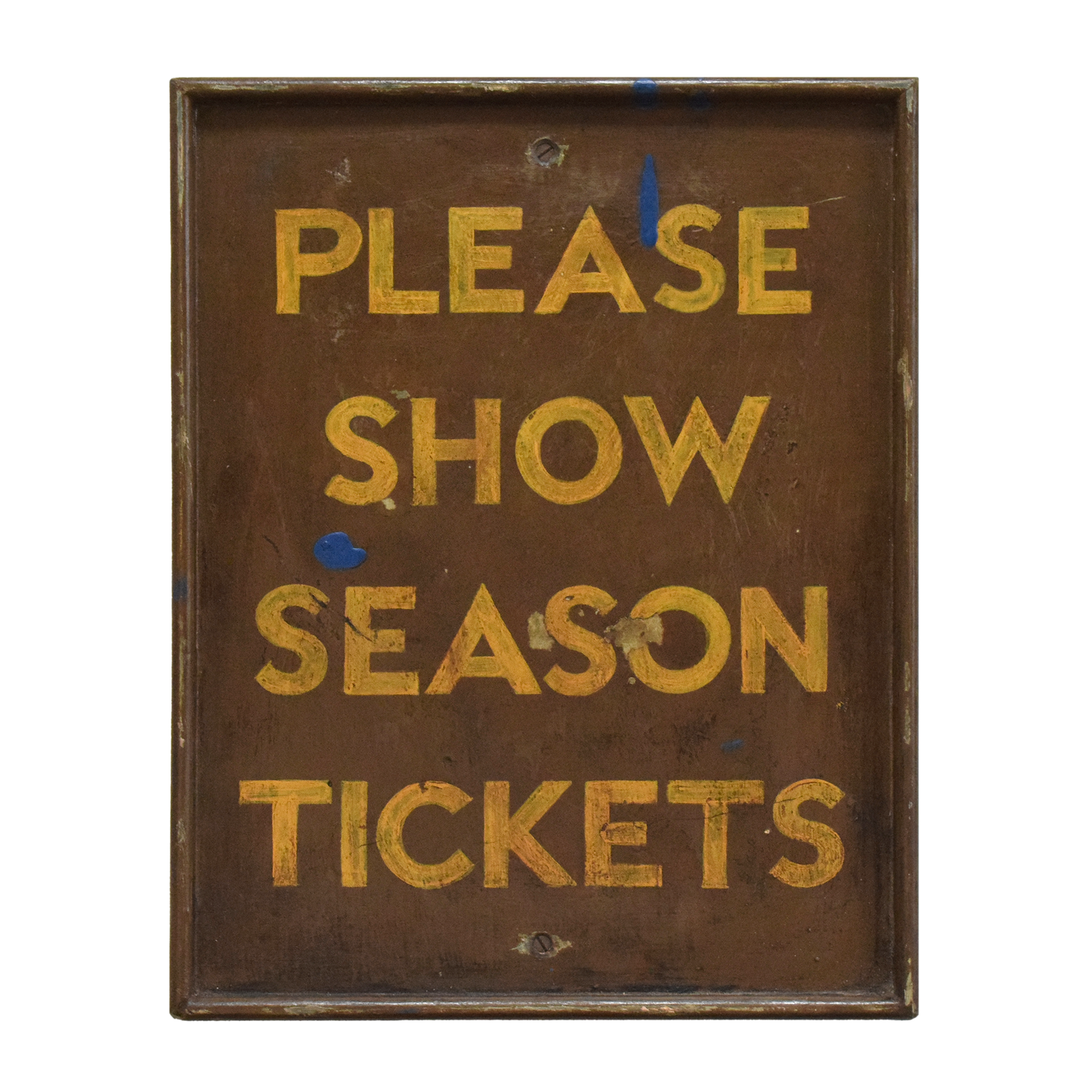 Please Show Tickets Vintage Wooden Railway Sign