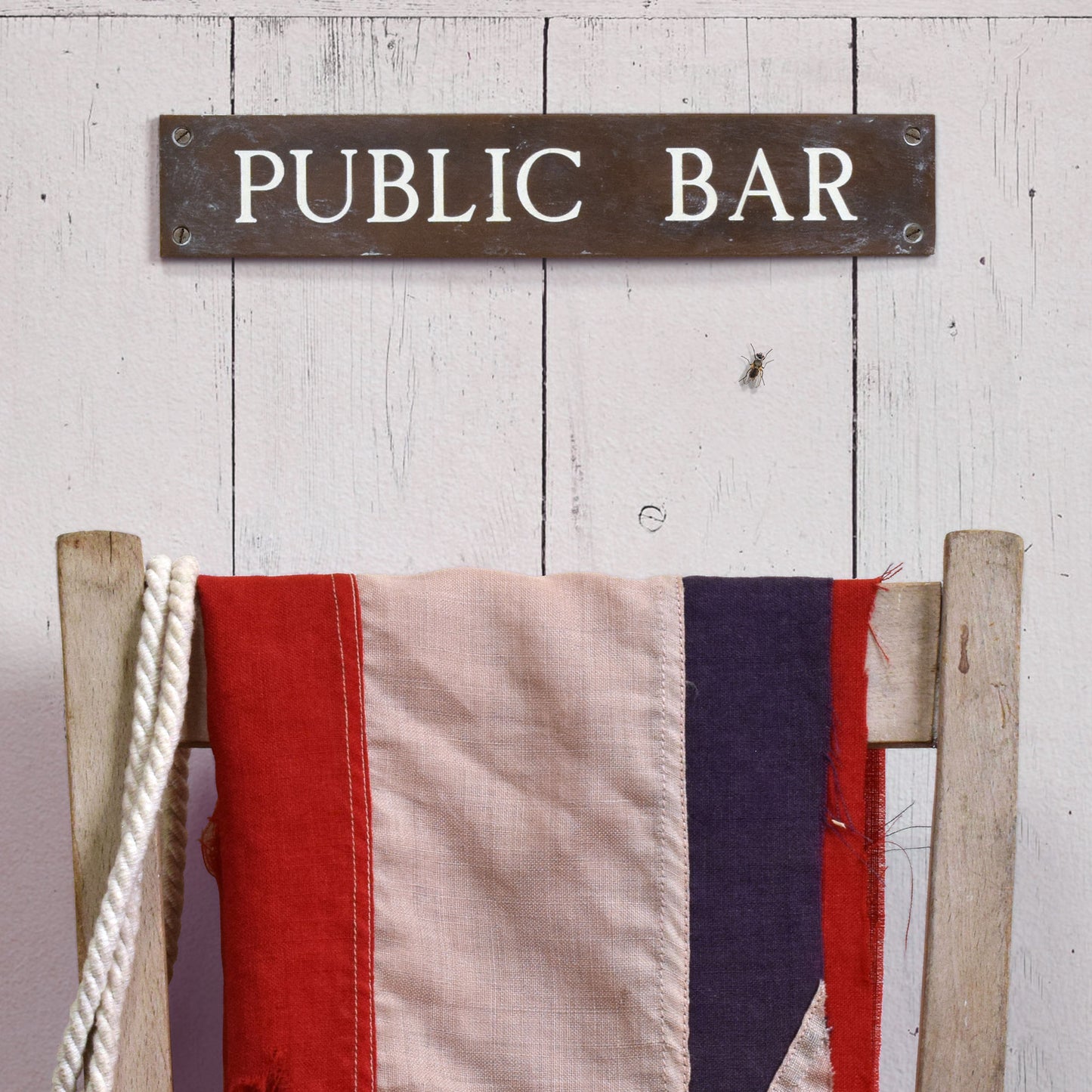 Enamel And Brass Public Bar Sign