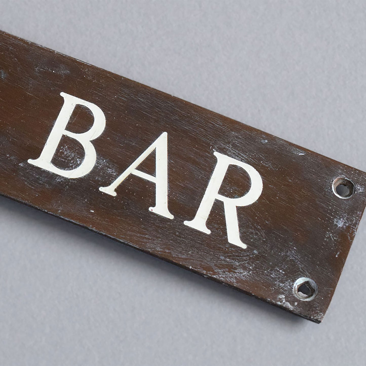 Enamel And Brass Public Bar Sign