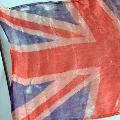 Pair of Mounted Silk Union Jack Flags