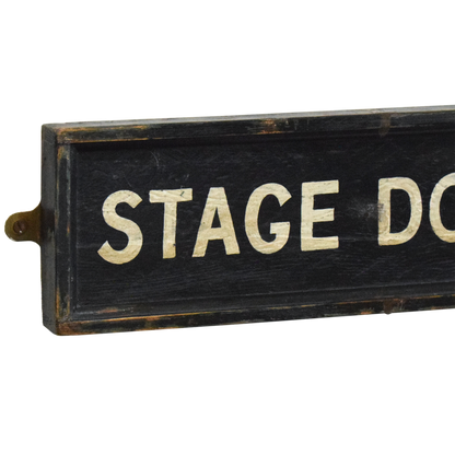 Wooden Theatre Sign: Stage Door