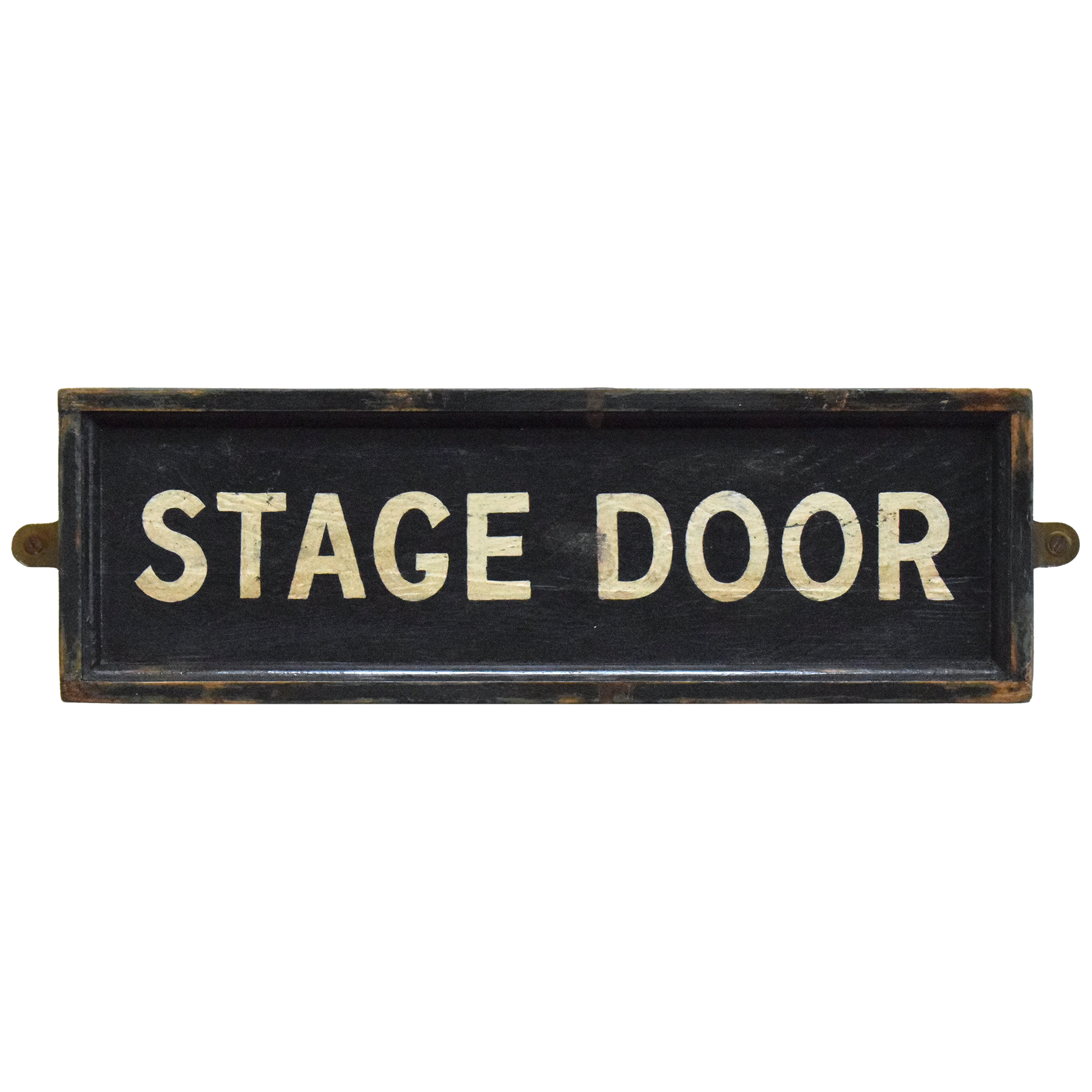 Vintage Monochrome Theatre Stage Door Sign