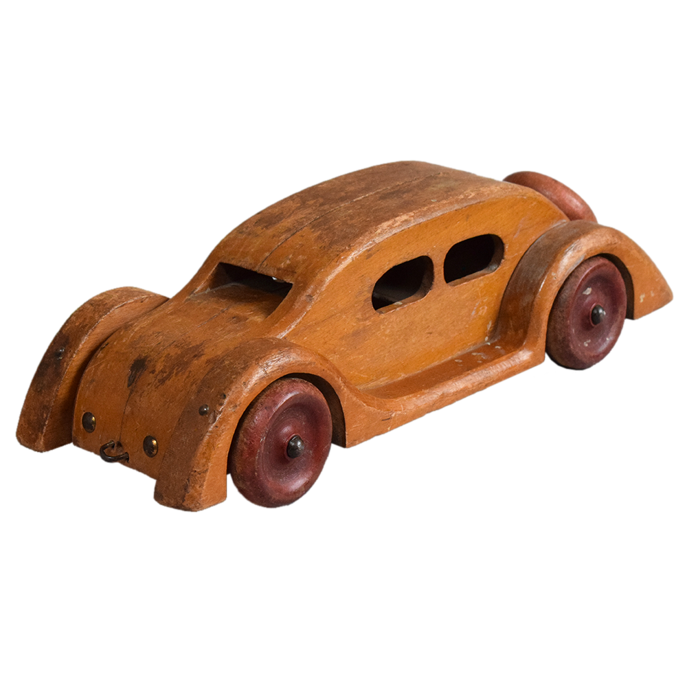 Vintage French Wooden Model Toy Car